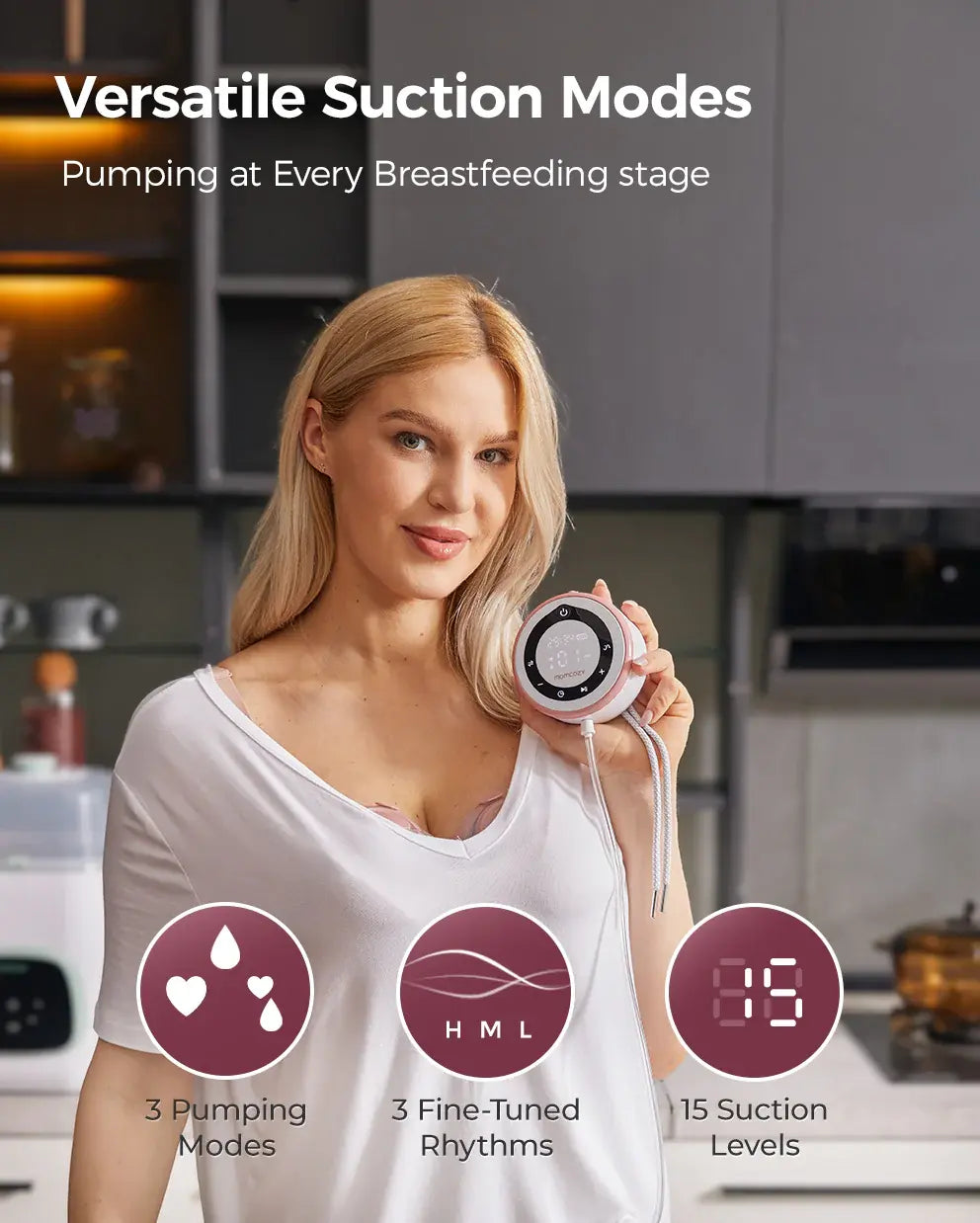 Momcozy V1 Pro Hospital-Grade Wearable Breast Pump - view 5
