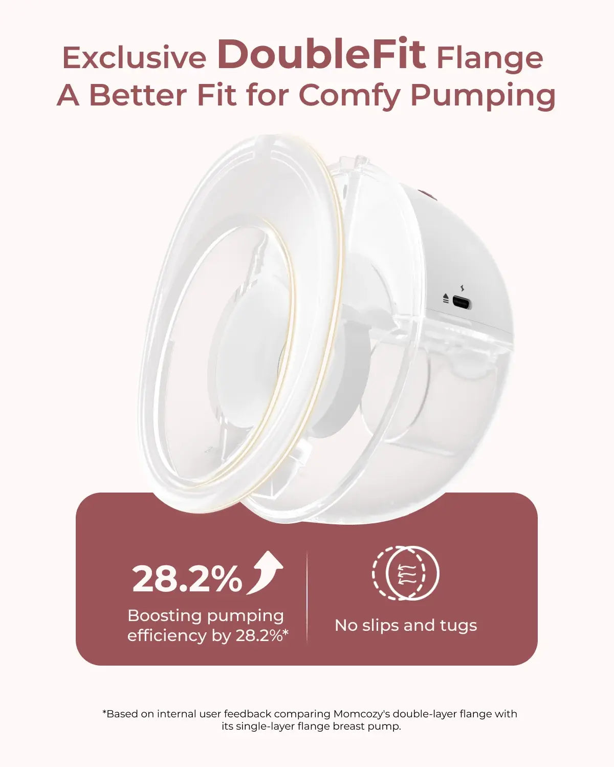 Momcozy M5 Smart Wearable Breast Pump with App Control, Grey - view 8