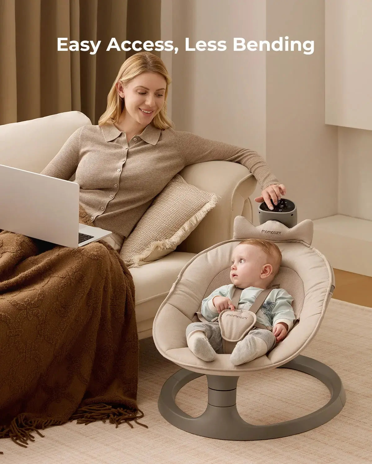 Momcozy 2-in-1 Electric Baby Swing - view 2