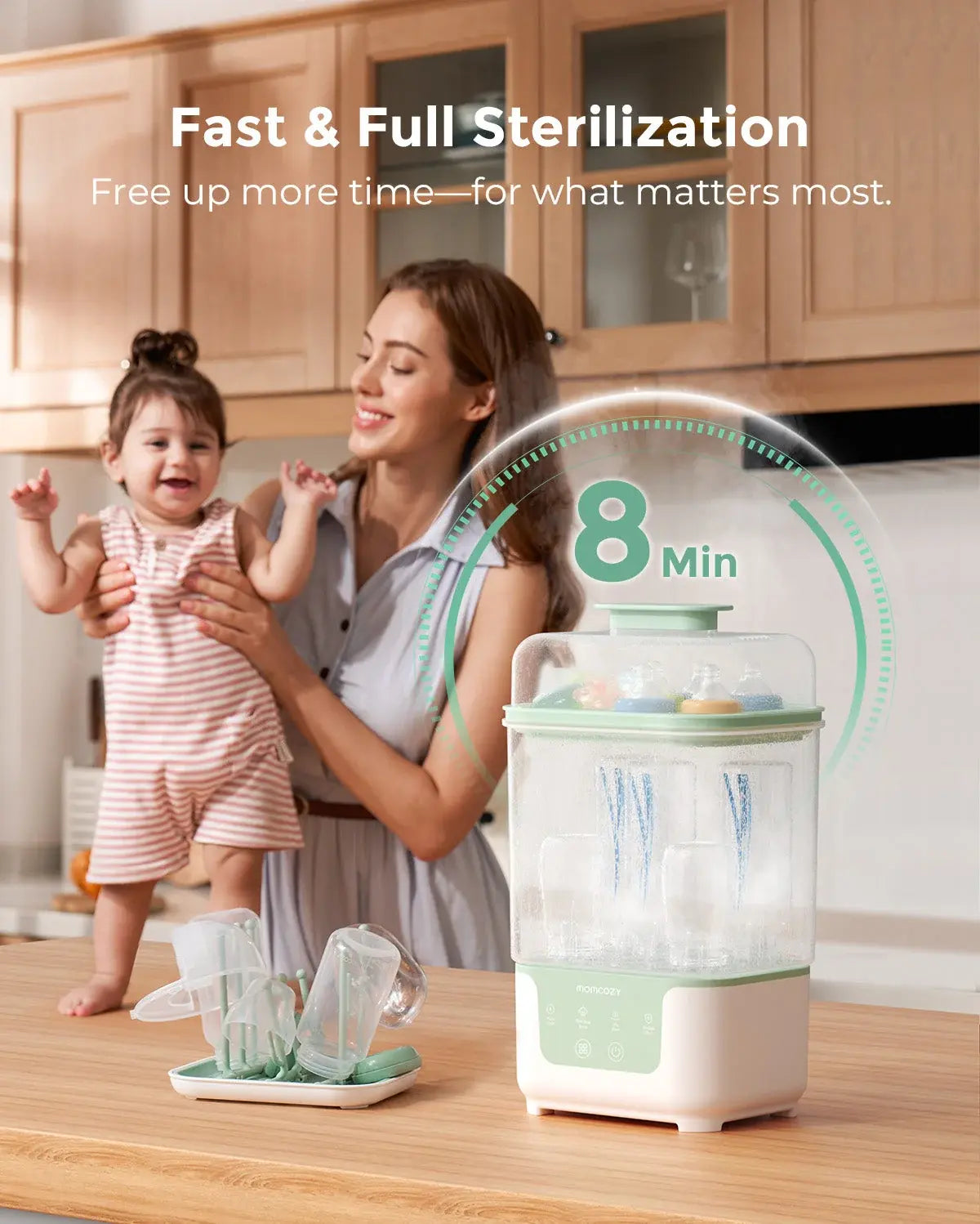 Momcozy 4-in-1 Compact Bottle Sterilizer and Dryer - view 3