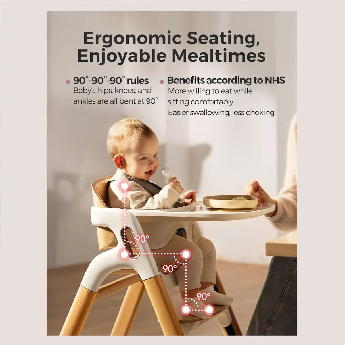 Momcozy DinerPal 5-in-1 Wooden High Chair - view 5