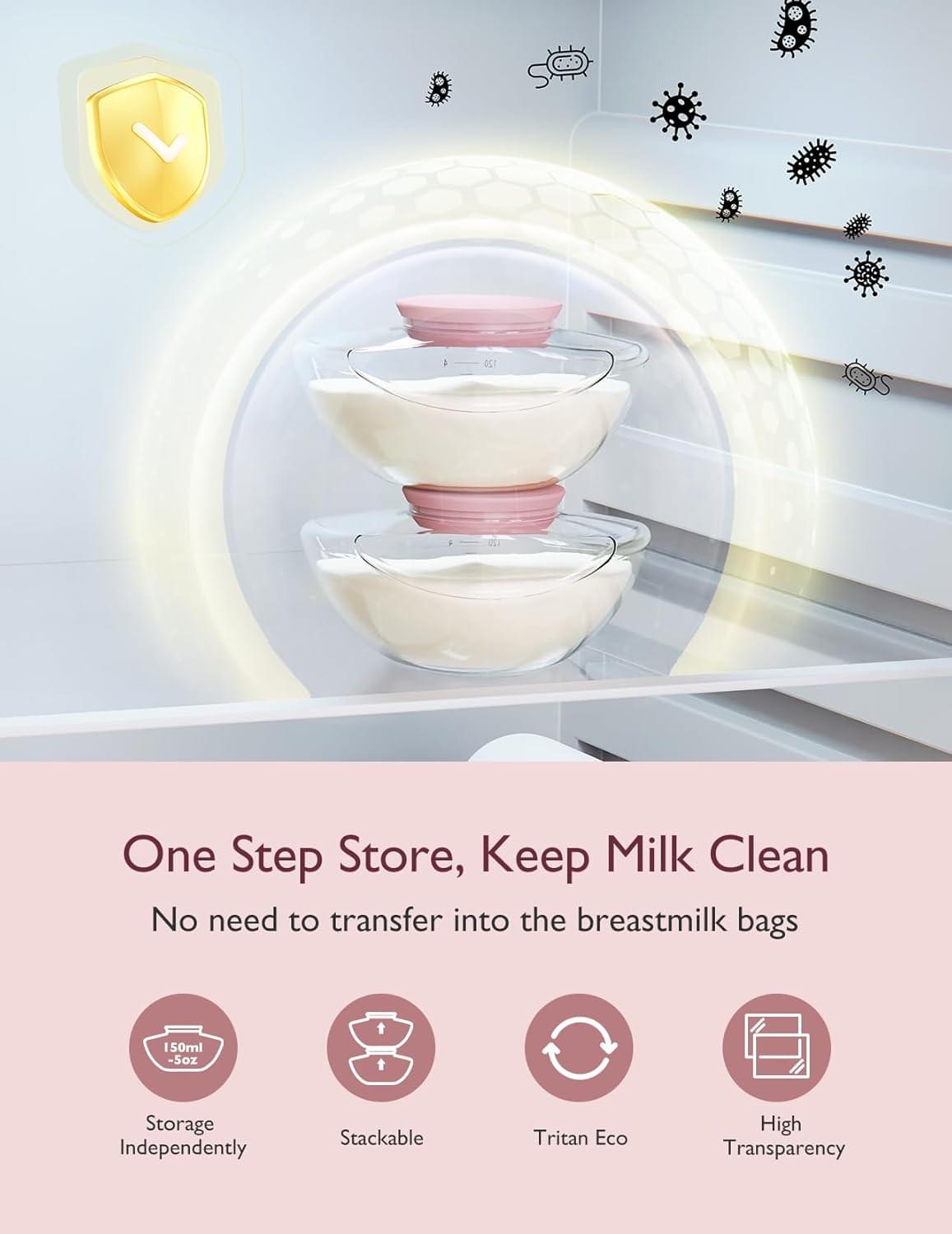 Momcozy M9 Wearable Breast Pump with App Control, Cozy Red - view 7