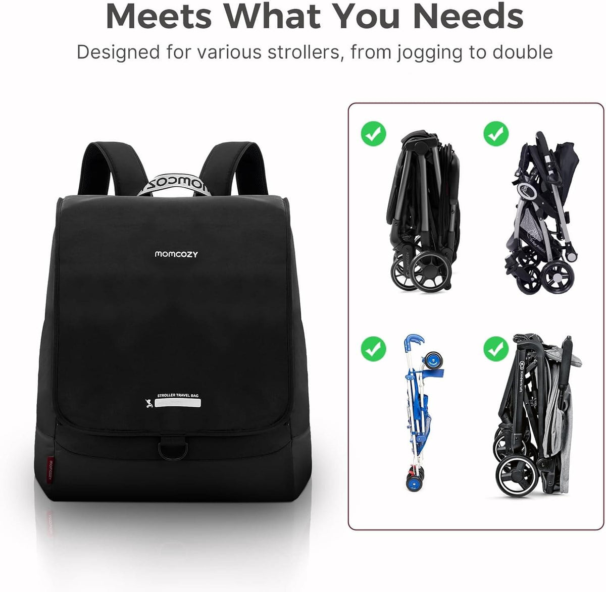 Momcozy Stroller Travel Bag, Black - view 3