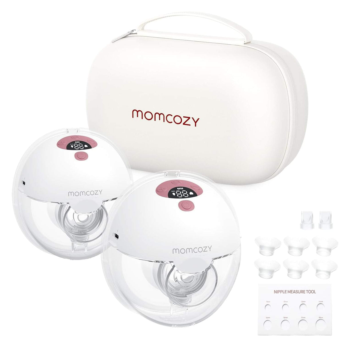 Momcozy M5 Wearable Breast Pump, Maroon