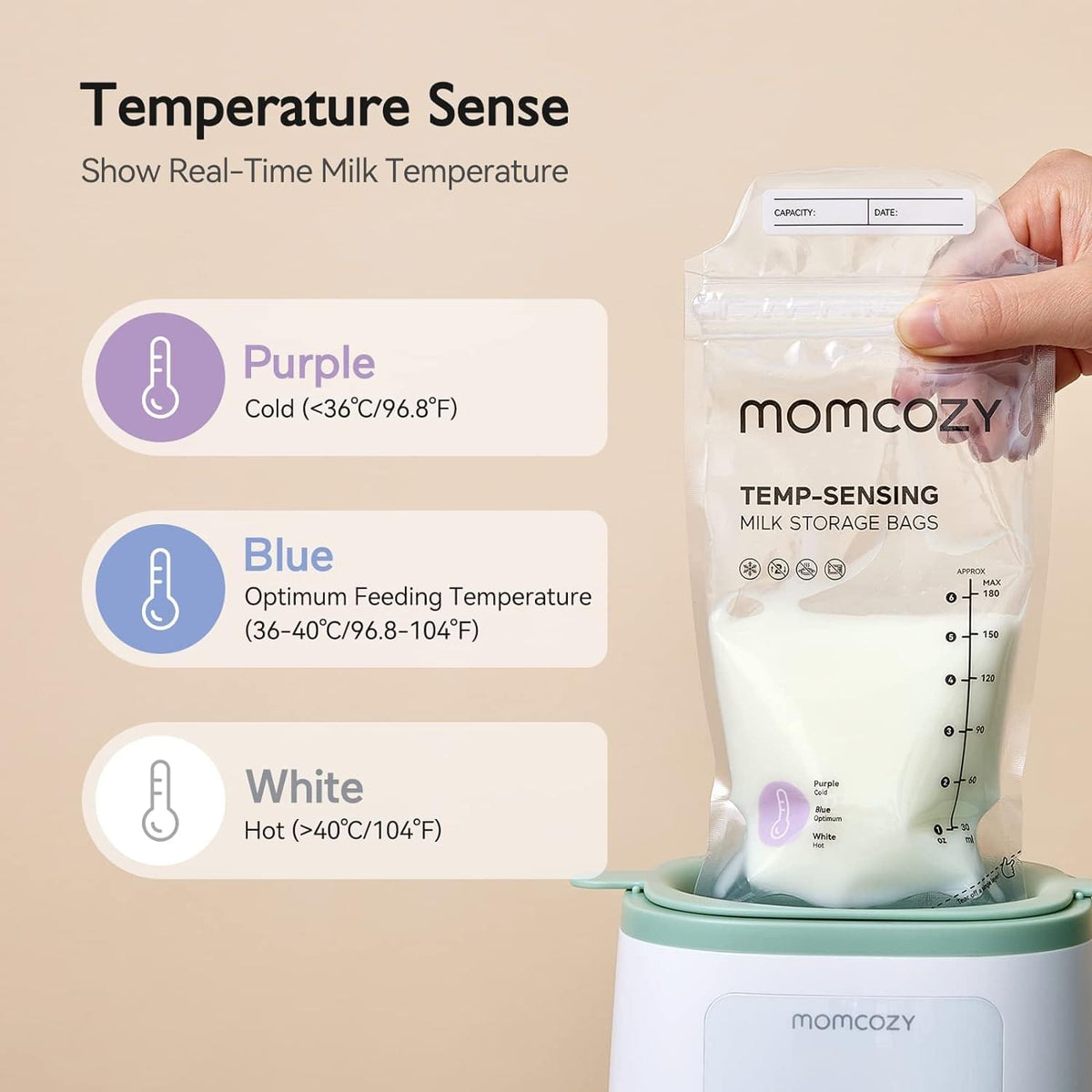 Momcozy Pumping Bundle: Wearable Breast Pump, Nursing Bra and 50 Milk Bags - view 4