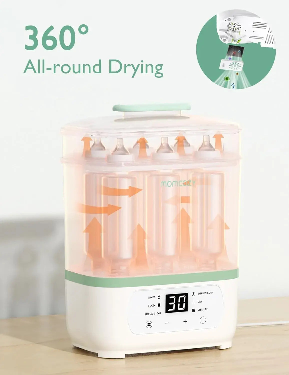 Momcozy 8-in-1 Bottle Sterilizer and Dryer - view 2