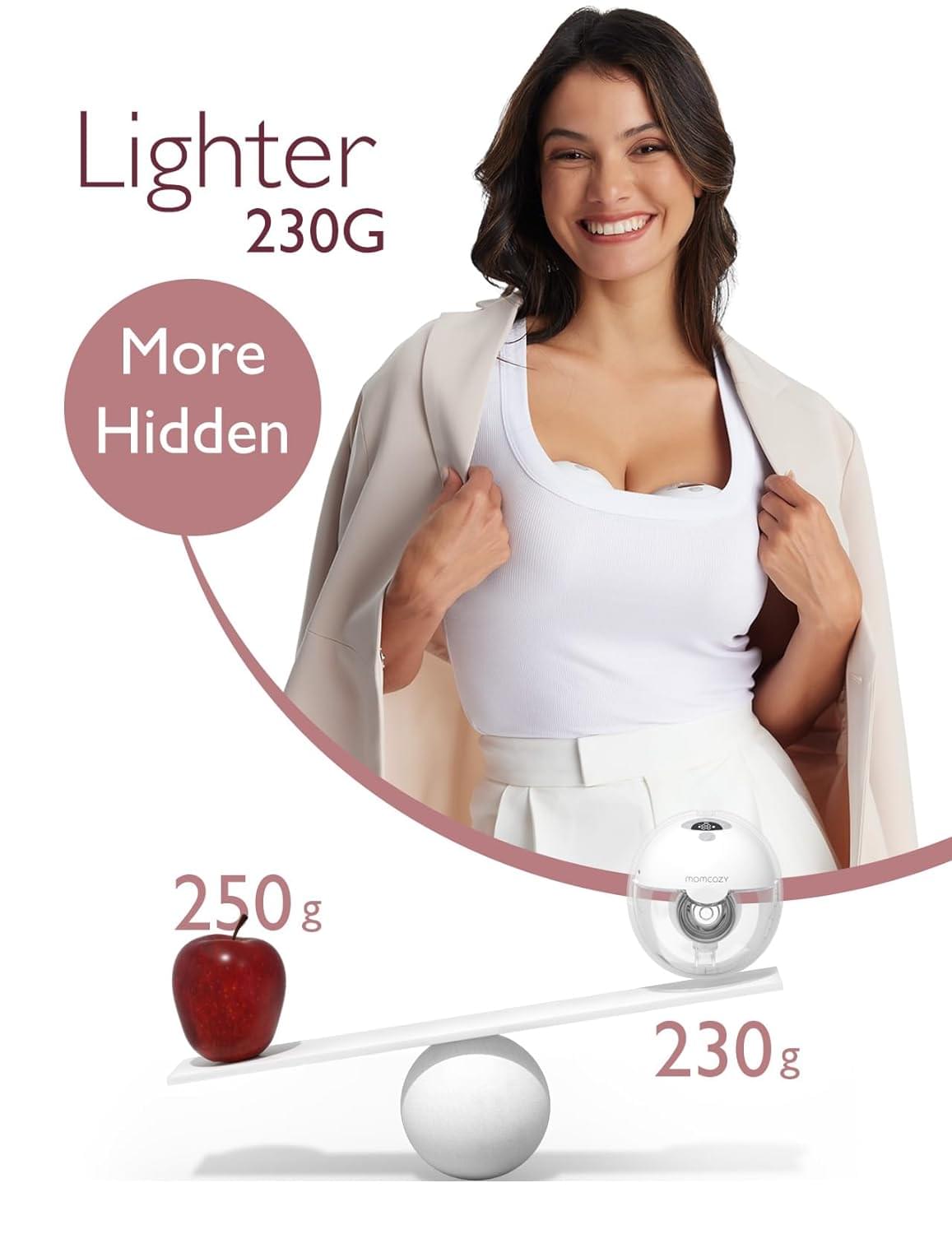 Momcozy Pumping Bundle: Wearable Breast Pump, Nursing Bra and 50 Milk Bags - view 2