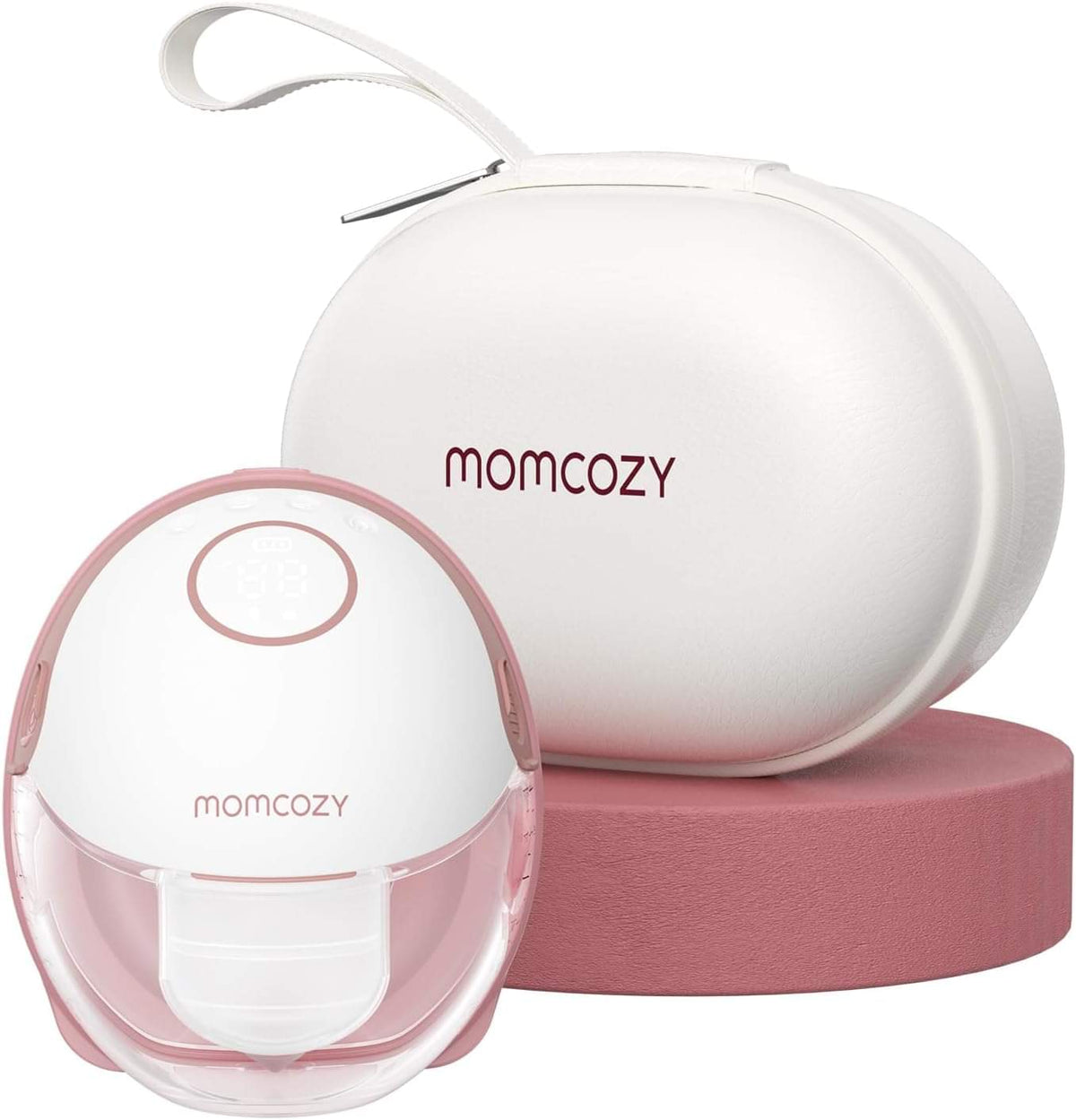 Momcozy M6 Wearable Breast Pump, Maroon - view 2