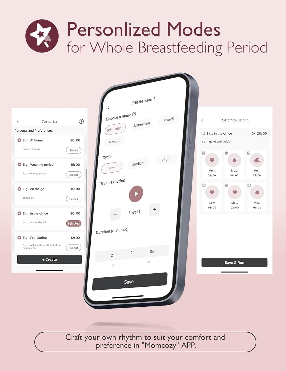 Momcozy M9 Wearable Breast Pump with App Control, Grey - view 7