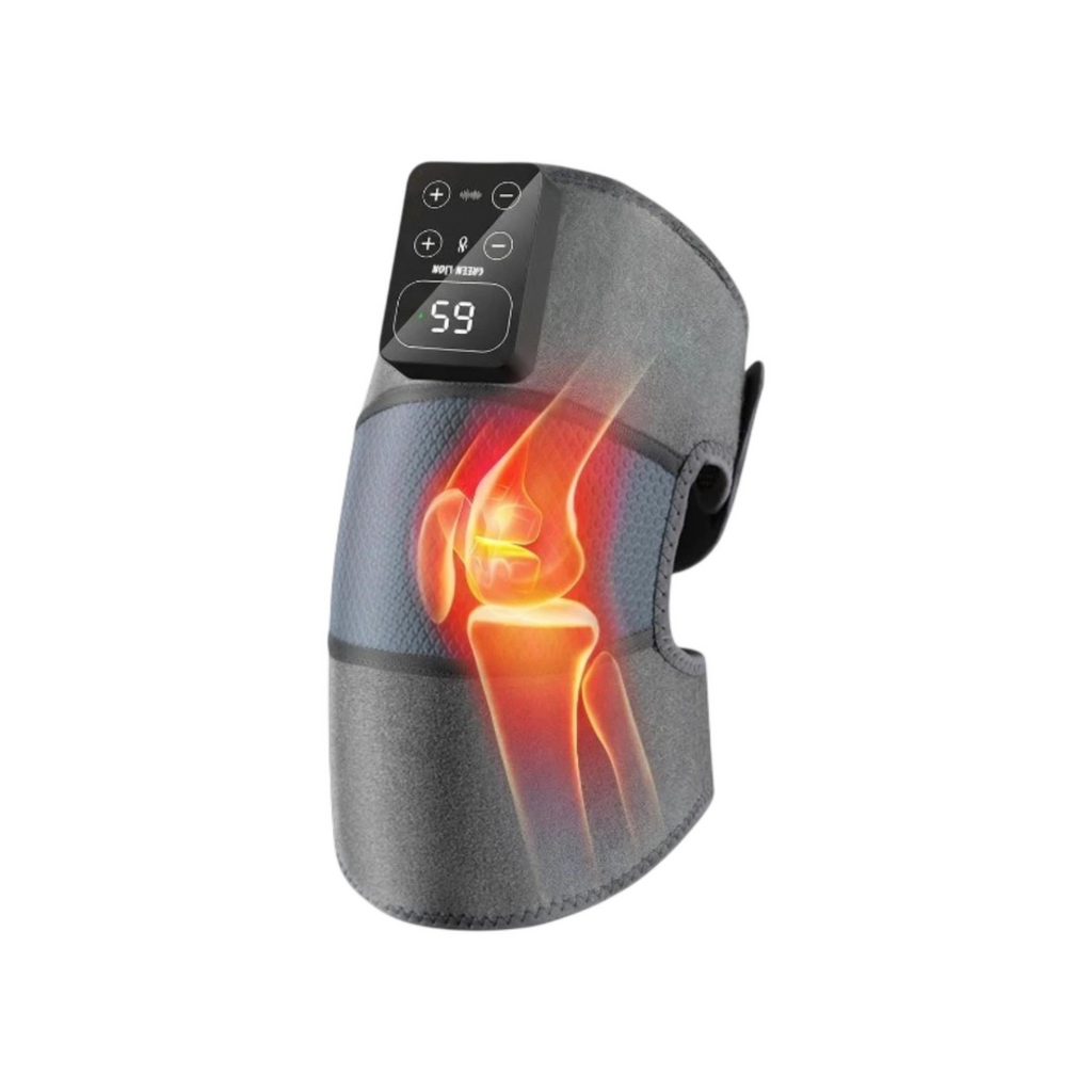 Green Lion Knee Massager Cordless 3-in-1 Heat Therapy, Black