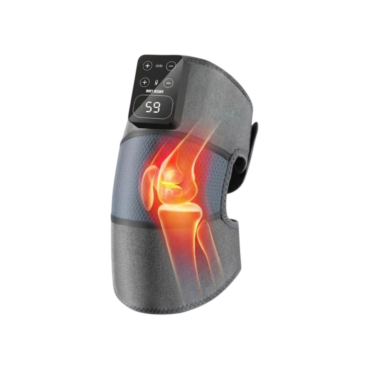 Green Lion Knee Massager Cordless 3-in-1 Heat Therapy, Black