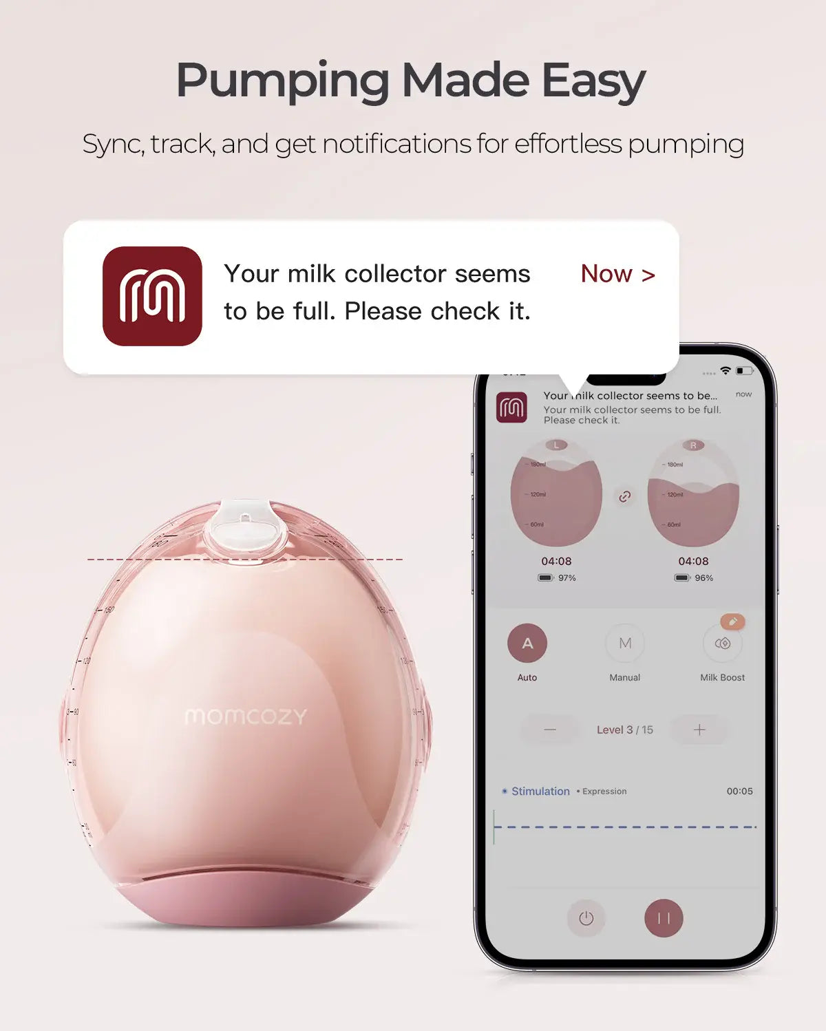 Momcozy Air 1 Ultra-Slim Wearable Breast Pump - view 5
