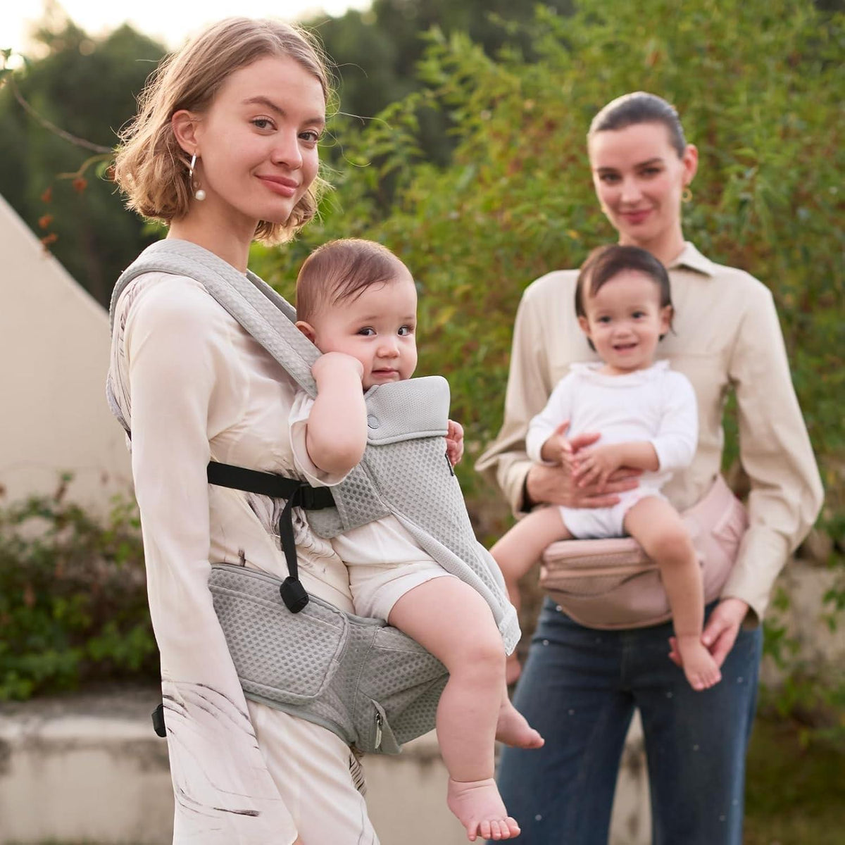 Momcozy 2-in-1 Hip Seat Baby Carrier, Grey - view 2