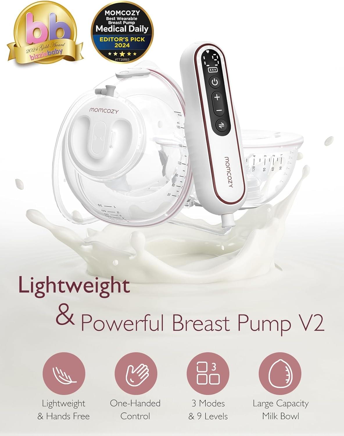 Momcozy V2 Hands-Free Wearable Breast Pump - view 4