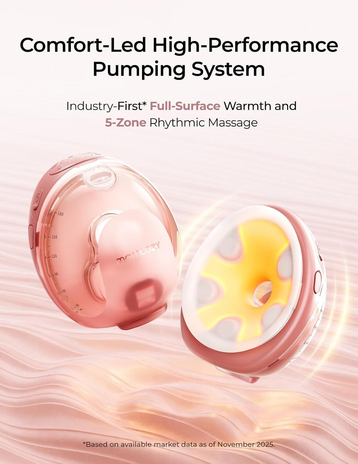 Momcozy Wellness 1 Warm Massage Wearable Breast Pump - view 6