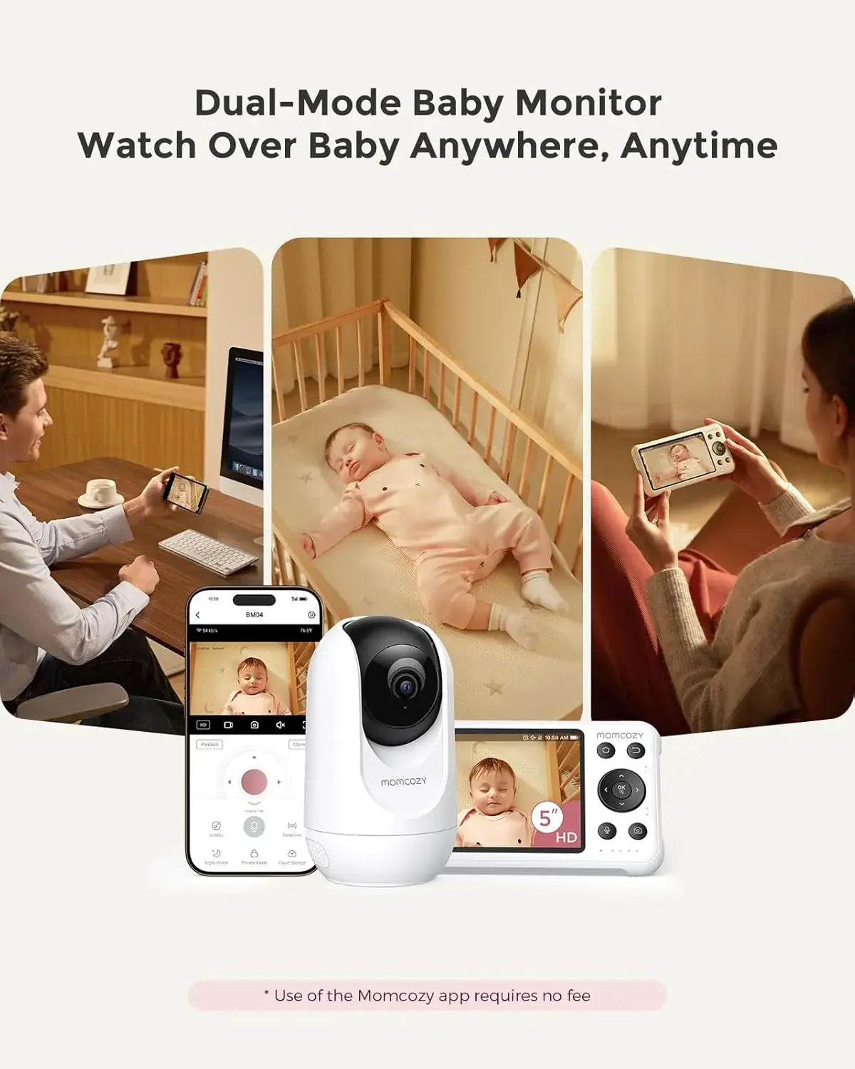 Momcozy 5-Inch Dual-Mode Smart Baby Monitor - view 2