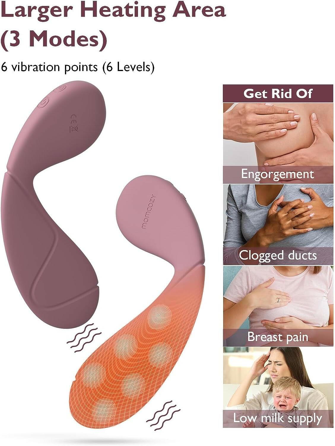 Momcozy Hands-Free Warming Lactation Massage Pads, 2-Pack - view 3