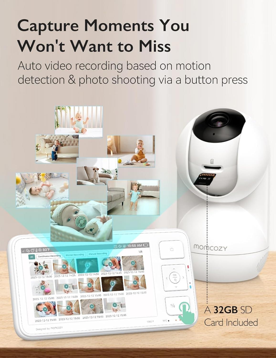 Momcozy 5.5-Inch 1080P Video Baby Monitor, Non-WiFi - view 5