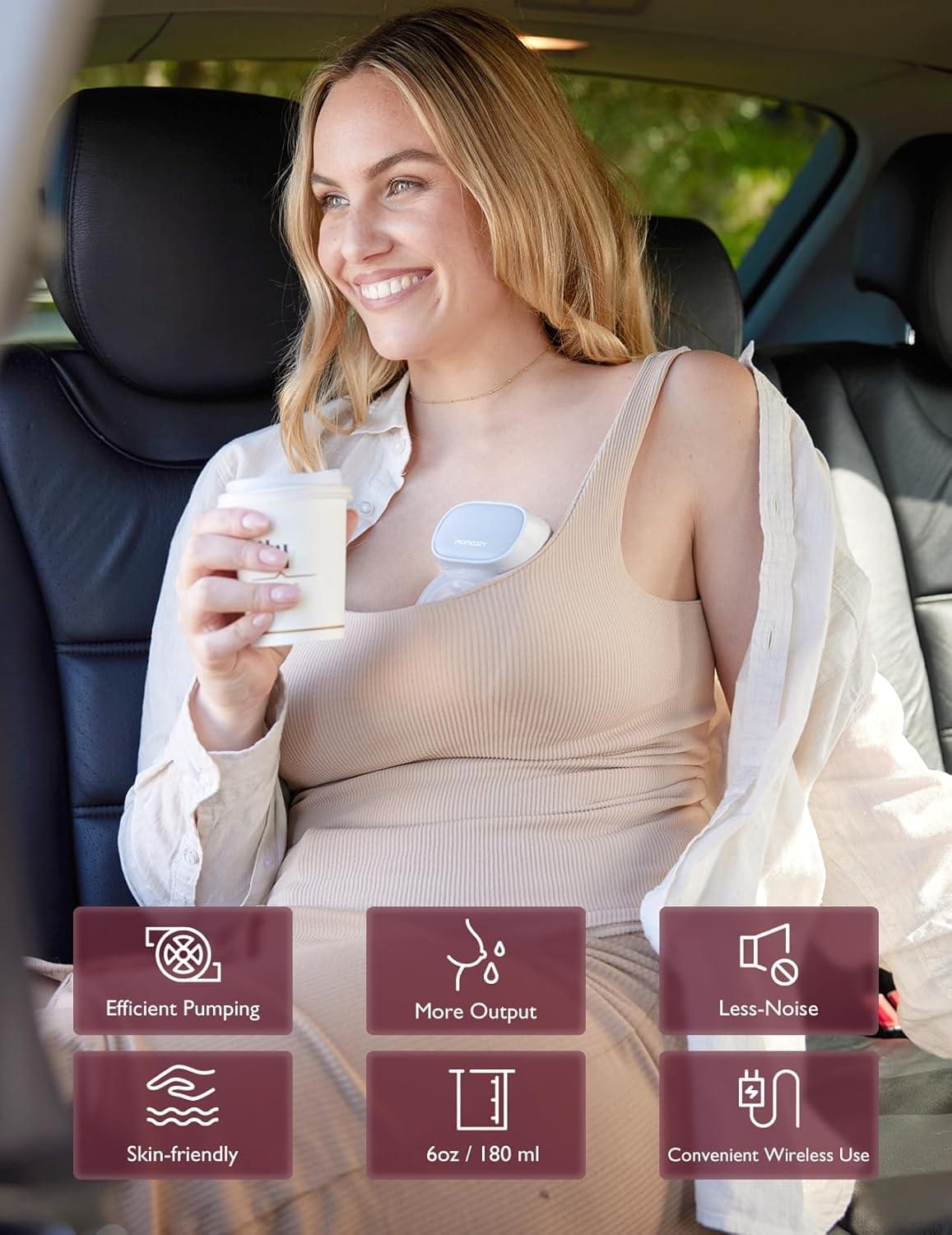 Momcozy S9 Pro Hands-Free Wearable Breast Pump, Grey - view 9