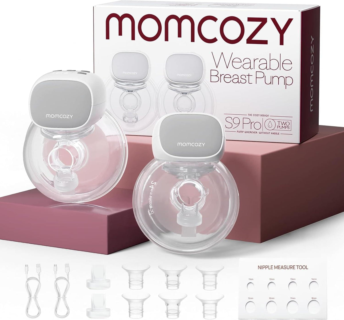 Momcozy S9 Pro Hands-Free Wearable Breast Pump, Grey