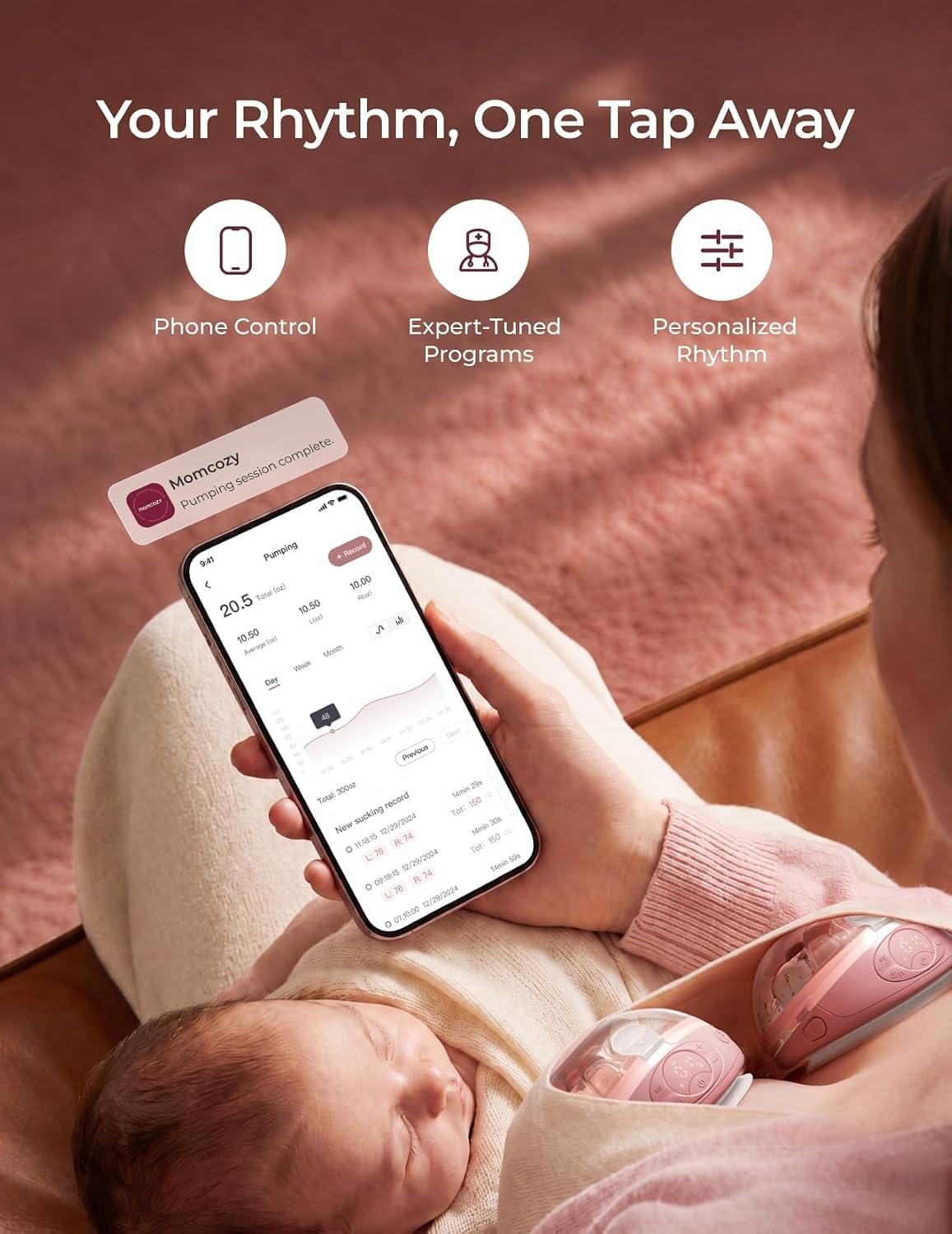 Momcozy Wellness 1 Warm Massage Wearable Breast Pump - view 4