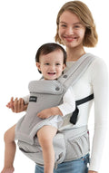 Momcozy 2-in-1 Hip Seat Baby Carrier, Grey
