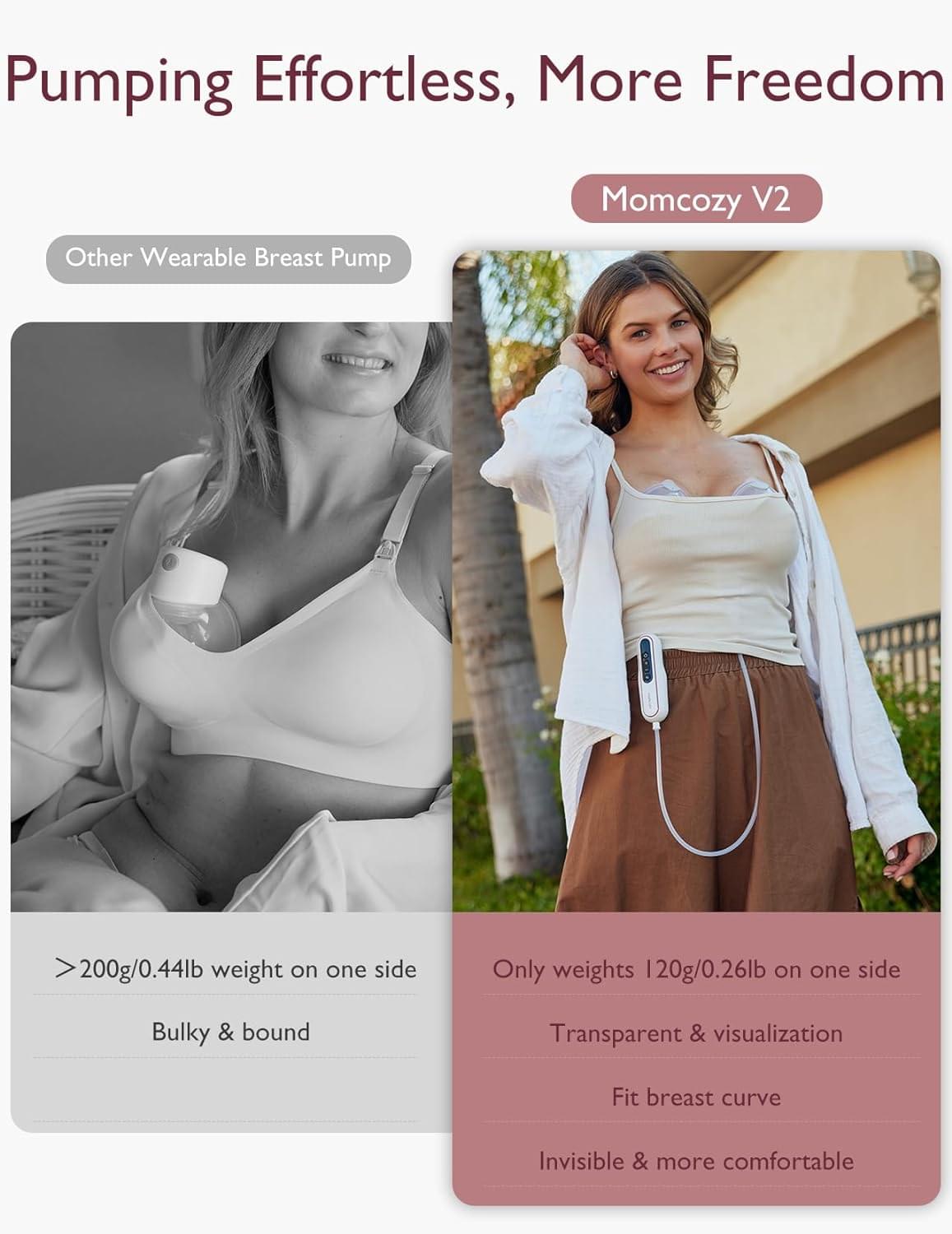 Momcozy V2 Hands-Free Wearable Breast Pump - view 8