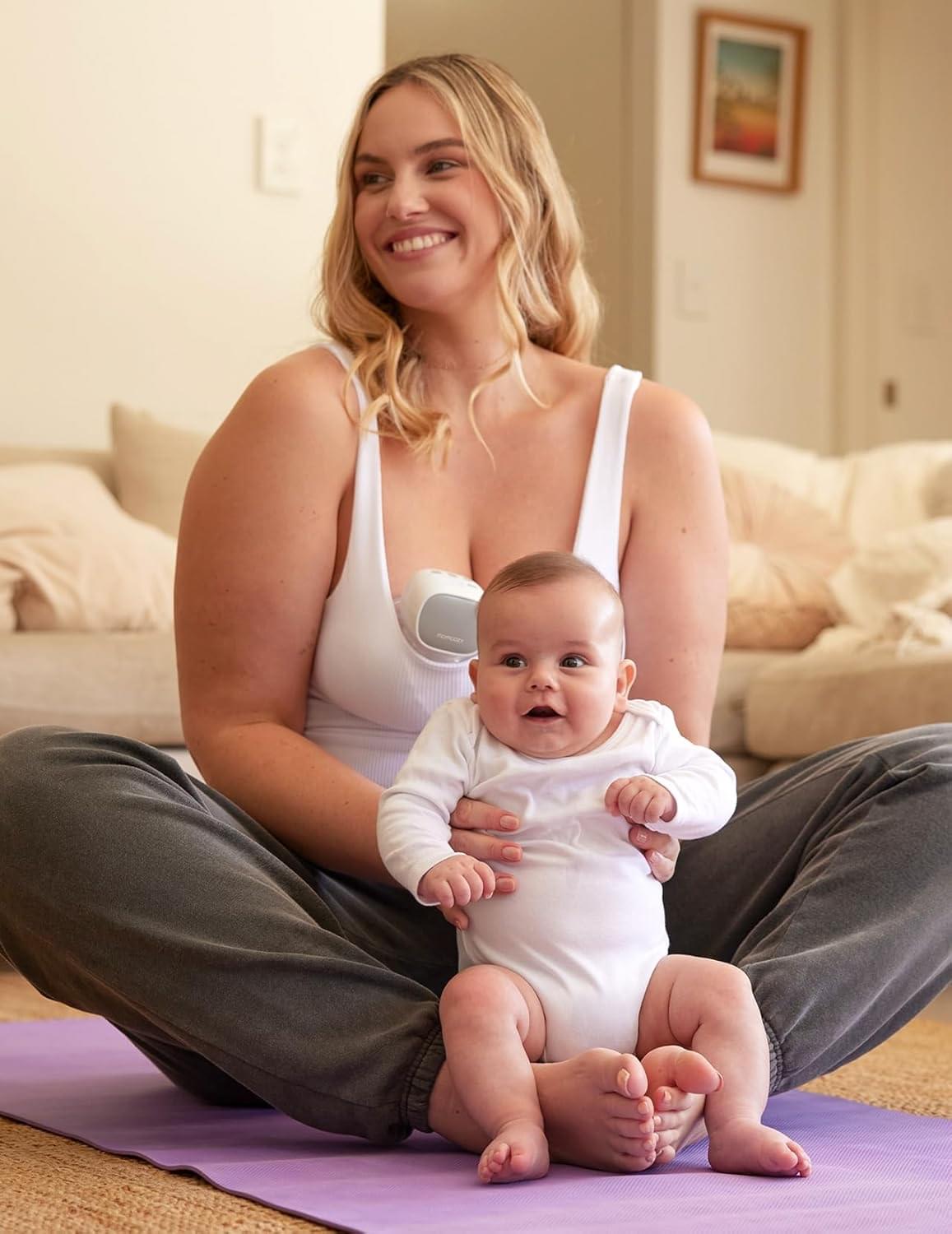 Momcozy S9 Pro Hands-Free Wearable Breast Pump, Grey - view 6