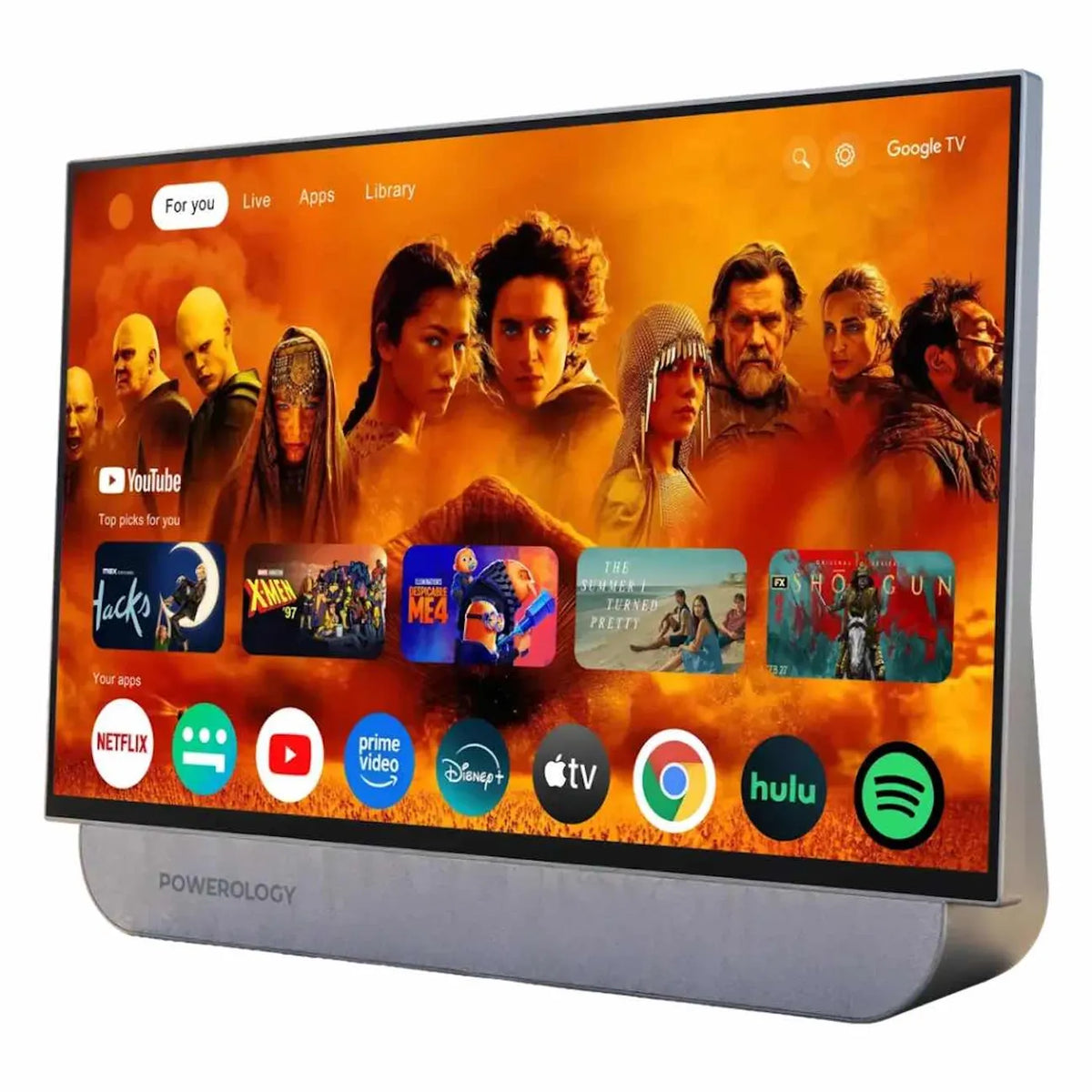 Powerology Portable Smart TV, White