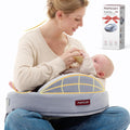 Momcozy Memory Foam Nursing Pillow with Waist Belt, Grey