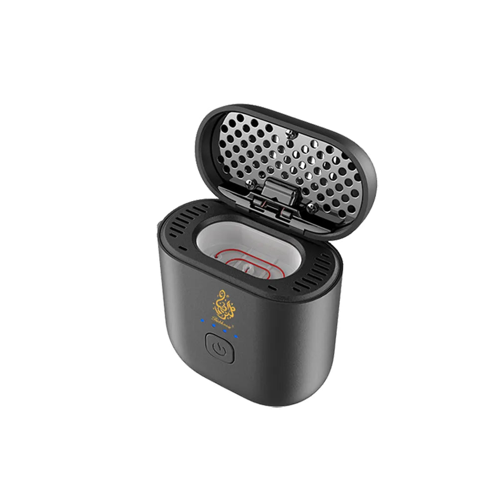 Garey Bukhoon Mini Portable Electric Bukhoor Burner, Black