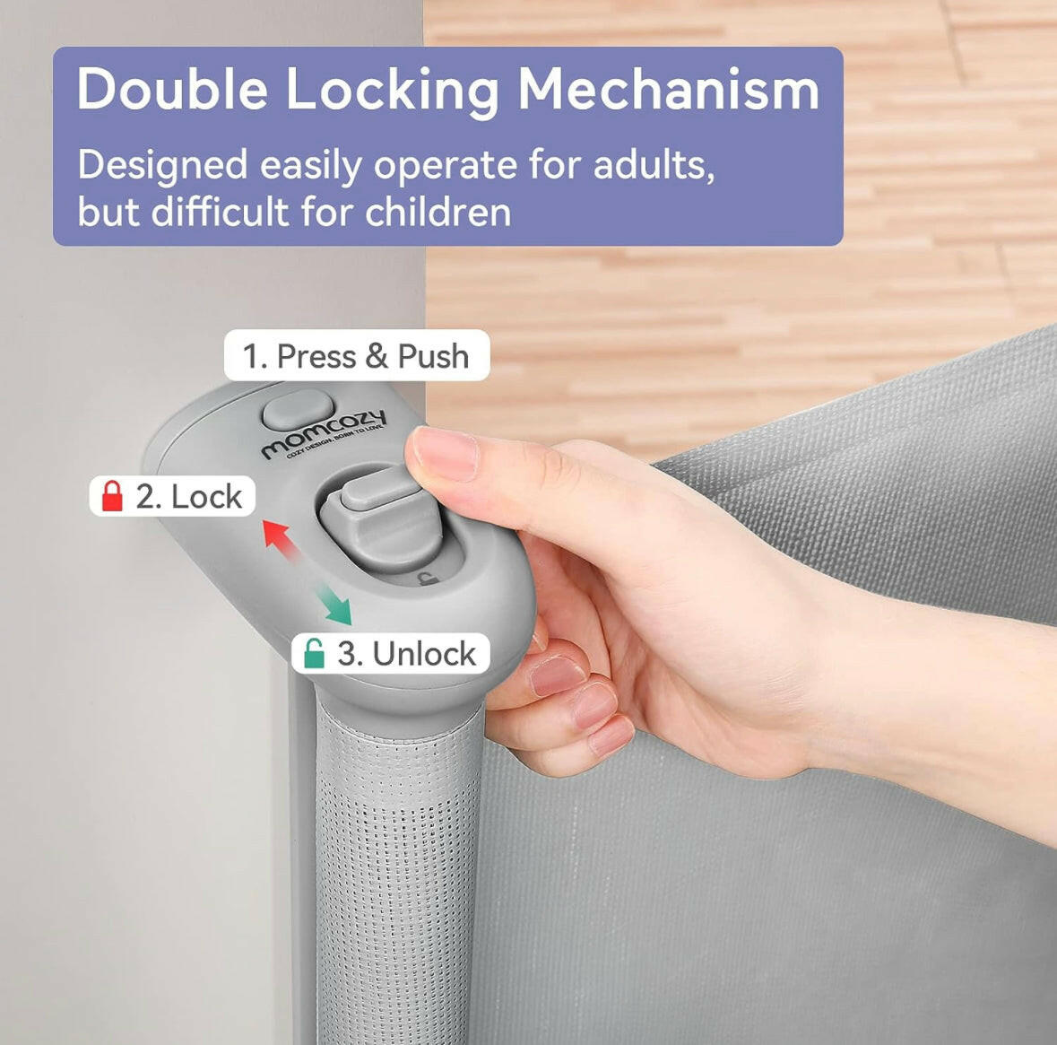 Momcozy Retractable Baby Gate - view 2