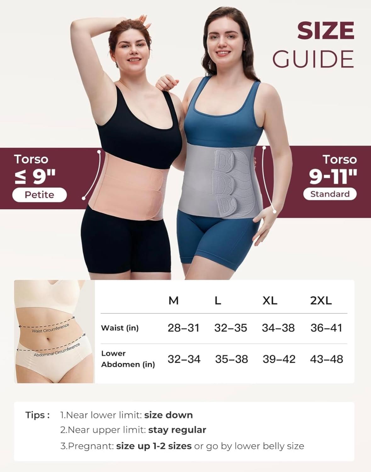 Momcozy Postpartum Belly Wrap, Standard, Grey - view 5