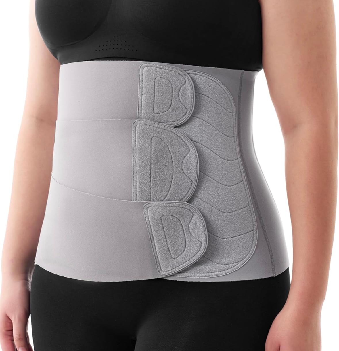 Momcozy Postpartum Belly Wrap, Standard, Grey