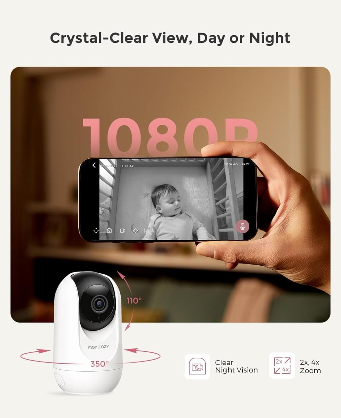 Momcozy 5-Inch Dual-Mode Smart Baby Monitor - view 11