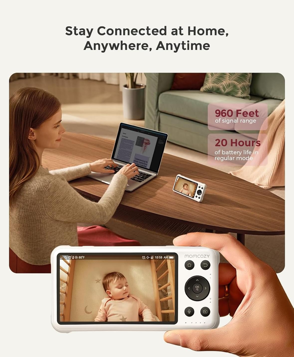 Momcozy 5-Inch Dual-Mode Smart Baby Monitor - view 12
