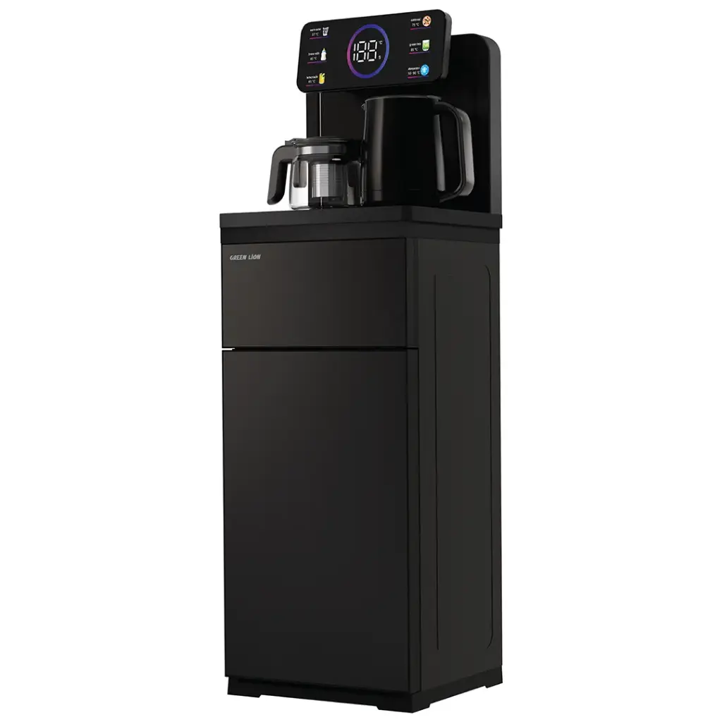 Green Lion جهاز تحضير الشاي والماء الساخن والبارد Tea Bar Machine، أسود