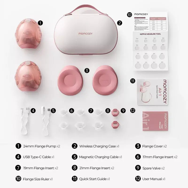 Momcozy Air 1 Ultra-Slim Wearable Breast Pump, Gold - view 7