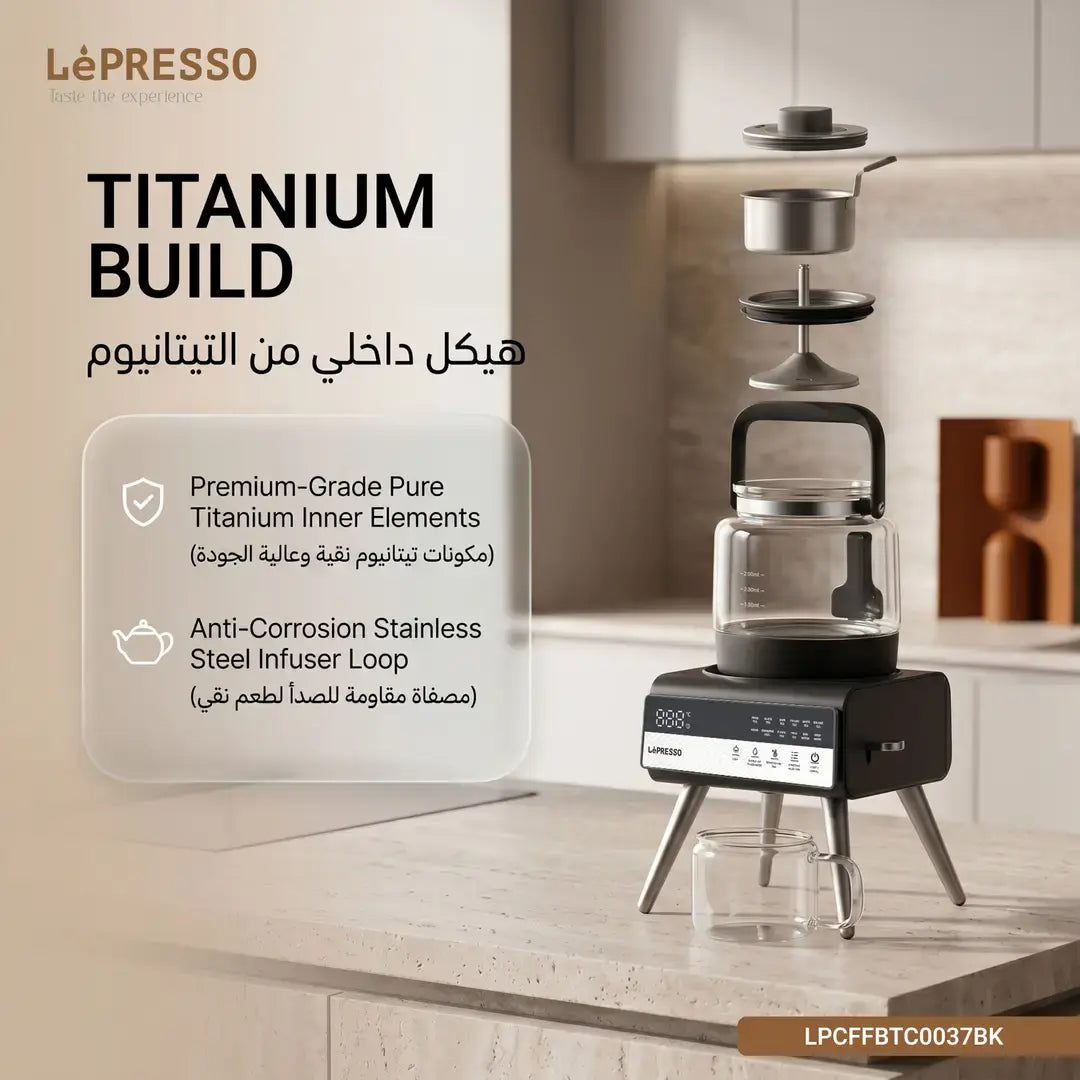 Lepresso Brewify Tea Brewer with Digital Display, Black