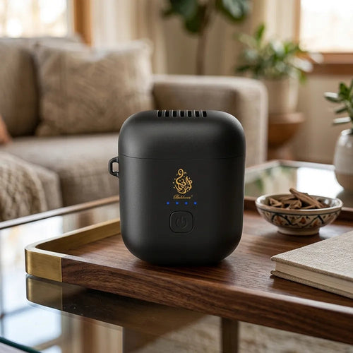 Garey Bukhoon Mini Portable Electric Bukhoor Burner, Black