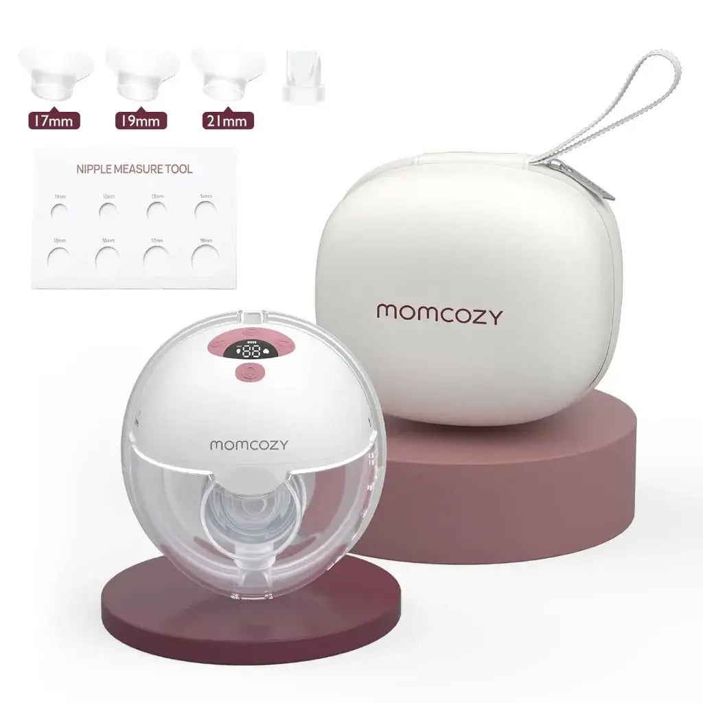 Momcozy M5 Wearable Breast Pump, Maroon - view 6