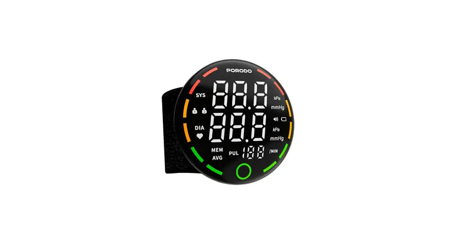 Porodo LiveOn Digital Blood Pressure Monitor, Black