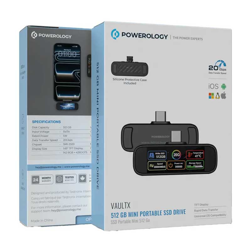 Powerology Vaultx Mini Portable SSD Drive