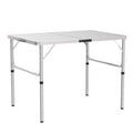 Living Accents Aluminum Foldable Camping Table, 120 x 60 x 70/62/54 cm