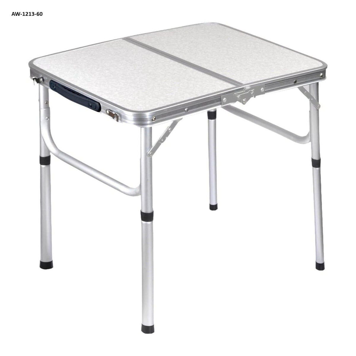 Living Accents Aluminum Foldable Camping Table, 120 x 60 x 70/62/54 cm