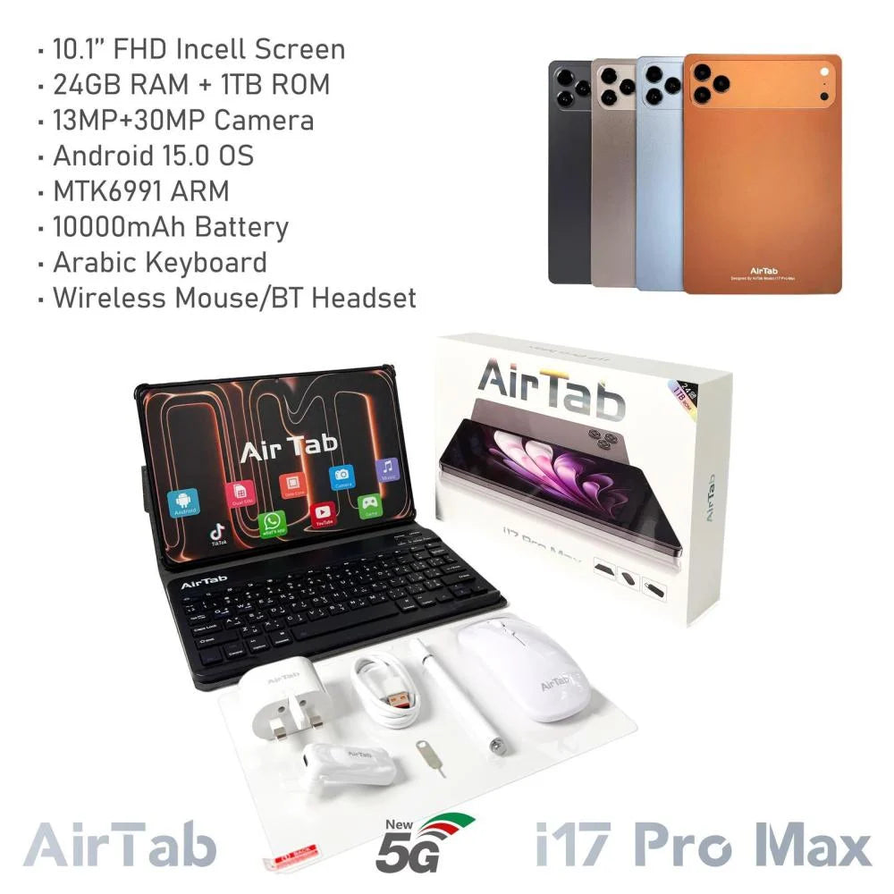 AirTab 17 Pro Max 5G (2026) 1TB + 24GB, available in Qatar from Oasis Store