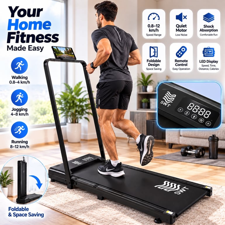 SWT Foldable Electric Treadmill