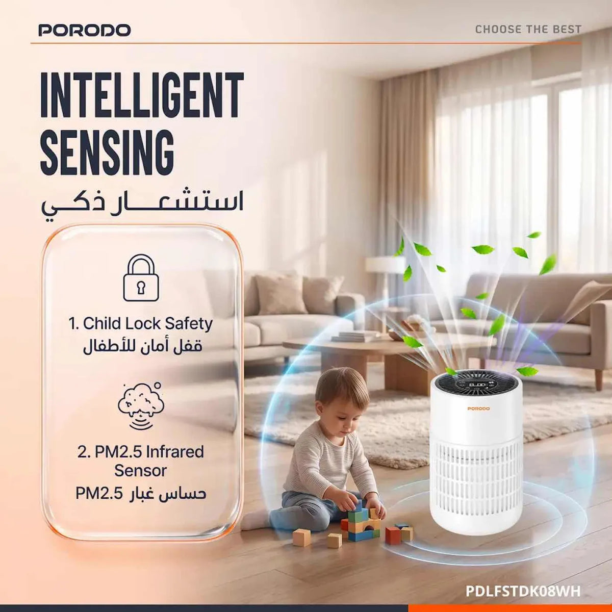 Porodo Purea Prime Air Purifier, White