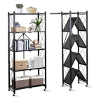 Foldable 5-Tier Metal Storage Shelf, available in Qatar from Oasis Store