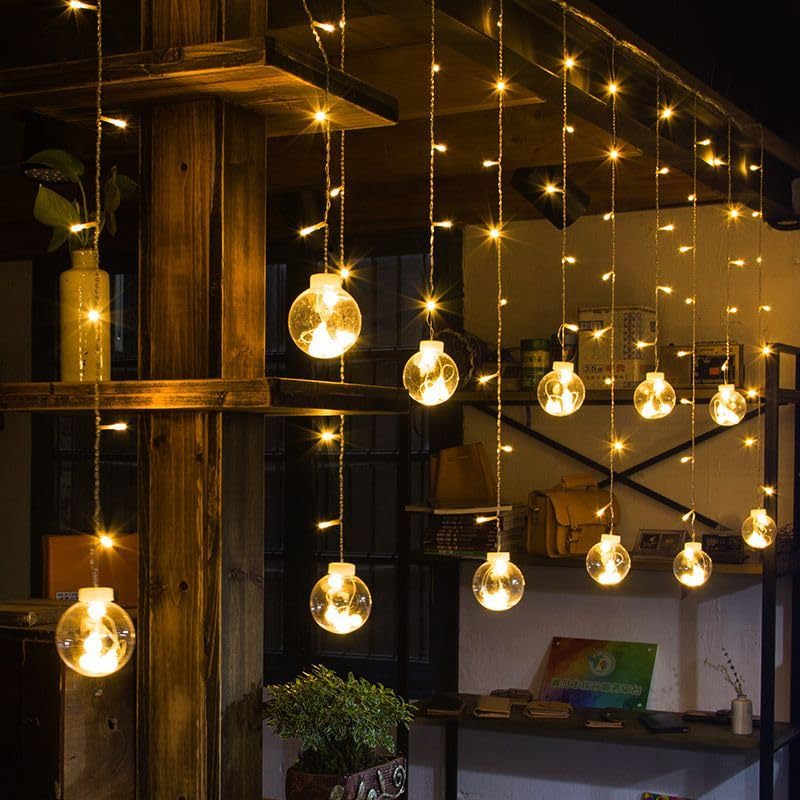 Hanging LED Globe String Lights 3.5 m, available in Qatar from Oasis Store